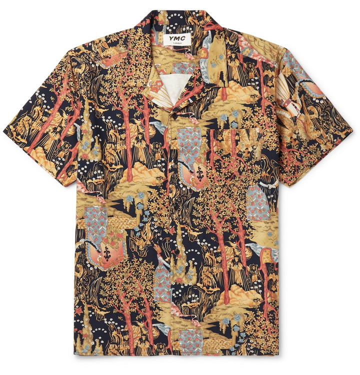 Photo: YMC - Malick Camp-Collar Printed Cotton-Blend Shirt - Multi