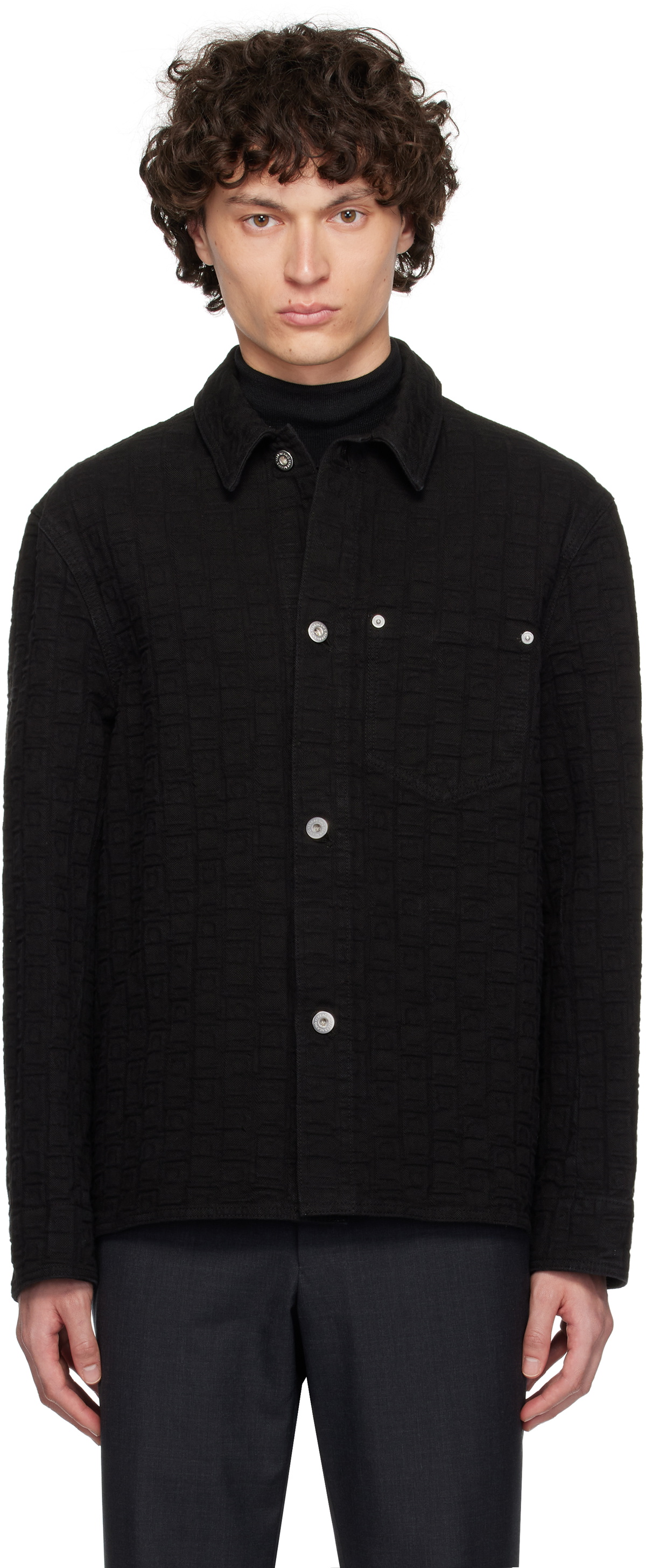 Ferragamo Black Monogram Shirt