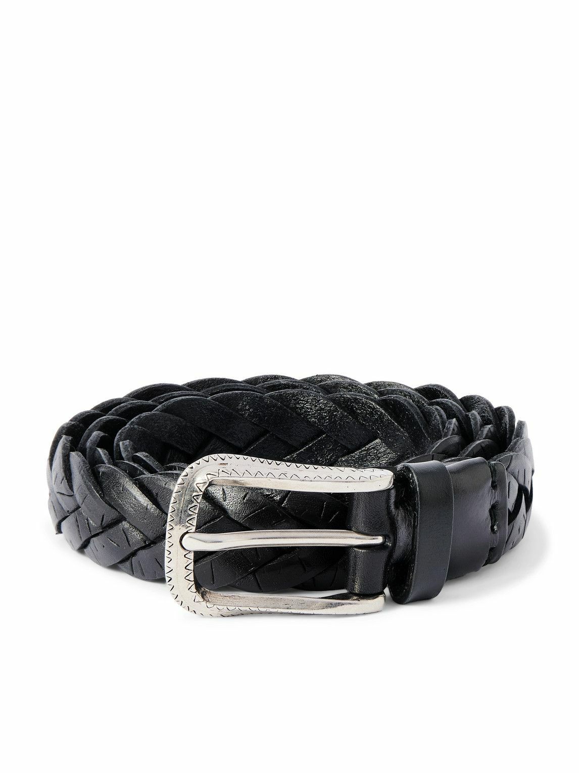 Brunello Cucinelli - 3cm Woven Leather Belt - Black Brunello  display picture 1