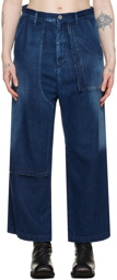 Y's Indigo Straight Jeans