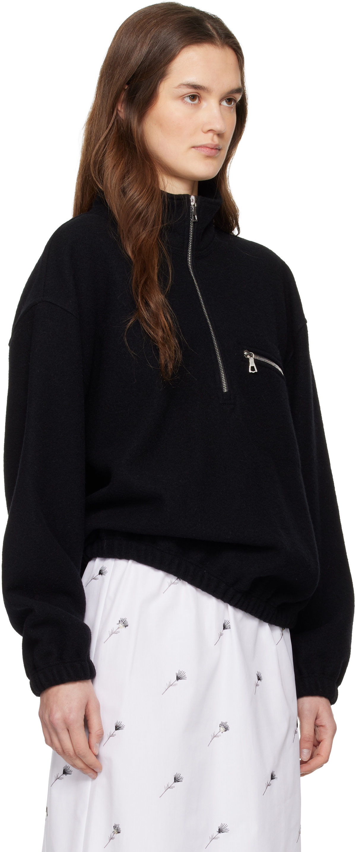 Rier Black Fleece Tourbe Sweatshirt