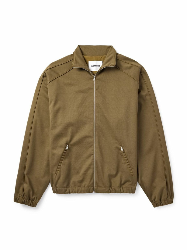 Photo: Jil Sander - Oversized Cotton-Blend Jersey Zip-Up Sweatshirt - Brown