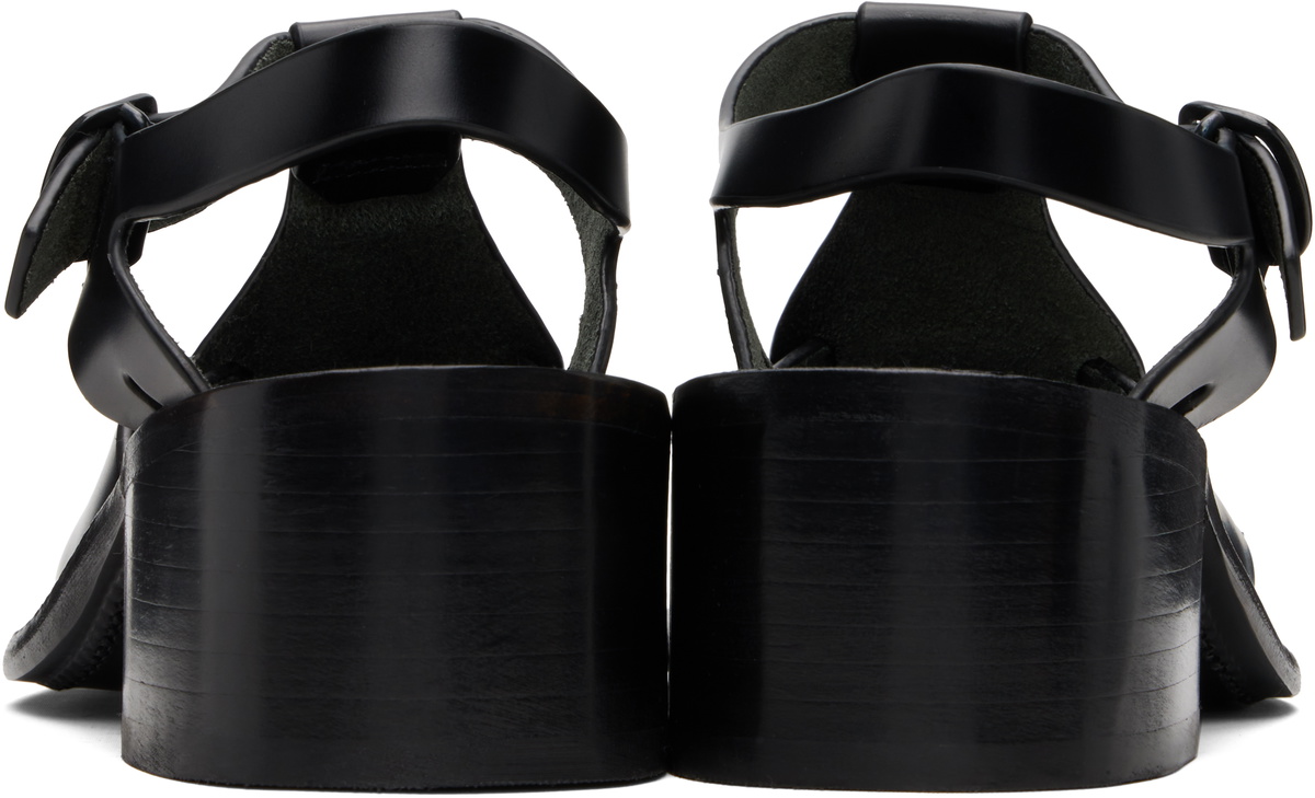 HEREU Black Pesca Heeled Sandals