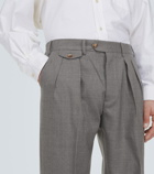 Lardini Straight-leg wool-blend pants