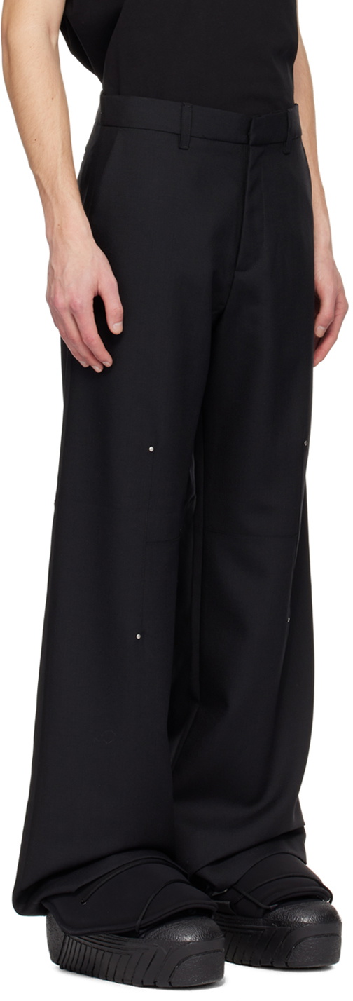 HELIOT EMIL Black Radial Tailored Trousers Heliot Emil
