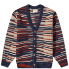 Folk Men's Multi Yarn Cardigan in Pepper Navy