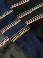 Paul Smith - Three-Pack No-Show Striped Organic Cotton-Blend Socks