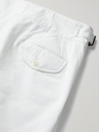 Rubinacci - Manny Straight-Leg Garment-Dyed Pleated Cotton-Twill Shorts - White