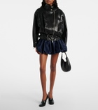 Self-Portrait Belted biker jacket