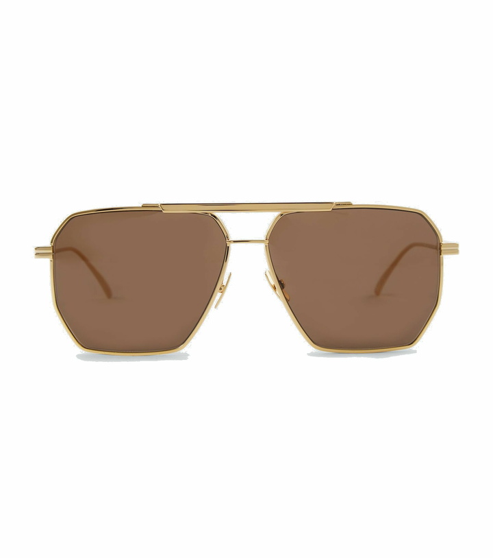 Photo: Bottega Veneta - Metal-frame sunglasses