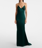 Tom Ford Crystal-embellished satin slip dress