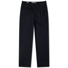 Norse Projects Men's Benn Relaxed Typewriter Pleated Trousers in Dark Navy