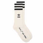Adidas Women's by Avavav Socks - 3 Pack in White/Black/Scarlet/Bluebird