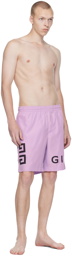 Givenchy Purple 4G Swim Shorts