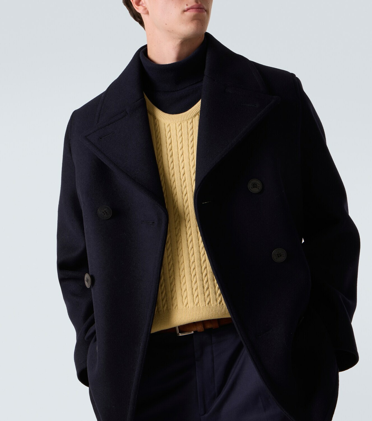 Burberry Double-breasted wool peacoat