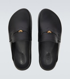 Versace Medusa logo leather mules