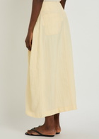 Studio Nicholson Wrapped Effect Woven Cotton Midi Skirt Off White