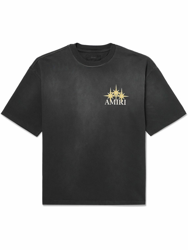 Photo: AMIRI - Logo-Print Cotton-Jersey T-Shirt - Black