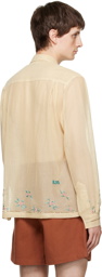 Bode Beige Sequined Shirt