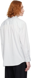Dunst Blue Oversized Striped Shirt