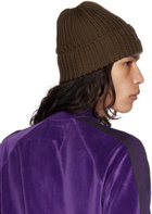 NEEDLES Brown Embroidered Beanie