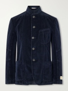 Massimo Alba - Gstaad panelled Cotton-Velvet Jacket - Blue