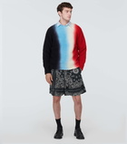 Sacai Bandana cotton poplin shorts