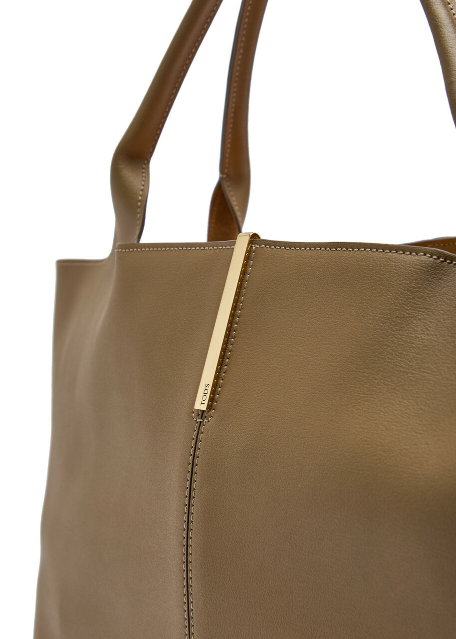 Tods Large Leather Tote bag - Khaki - One Size