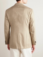 Saman Amel - Slim-Fit Unstructured Silk and Cashmere-Blend Blazer - Neutrals