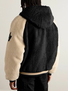 Balmain - Reversible Padded Faux Shearling and Shell Hooded Jacket - Black