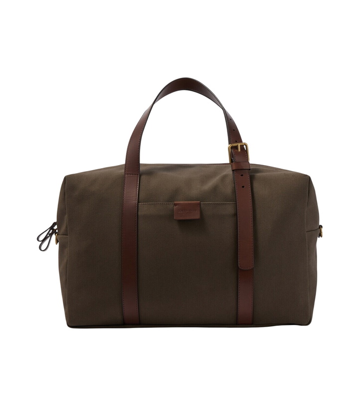 Photo: Giorgio Armani Leather-trimmed canvas duffel bag