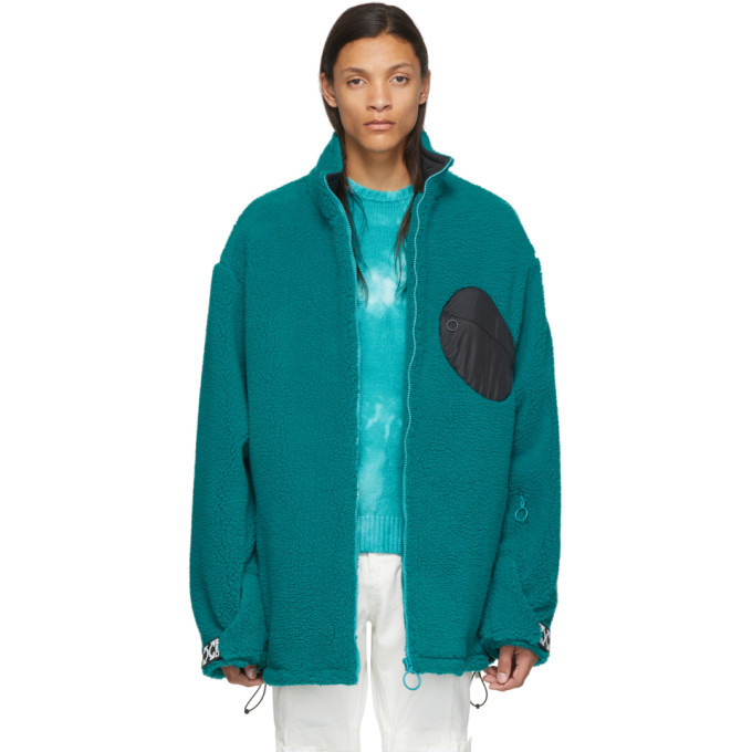 Off-White Blue Fleece Equipment Jacket Off-White