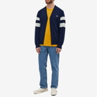 Fred Perry Authentic Men's Tipped Sleeve Cardigan in French Navy