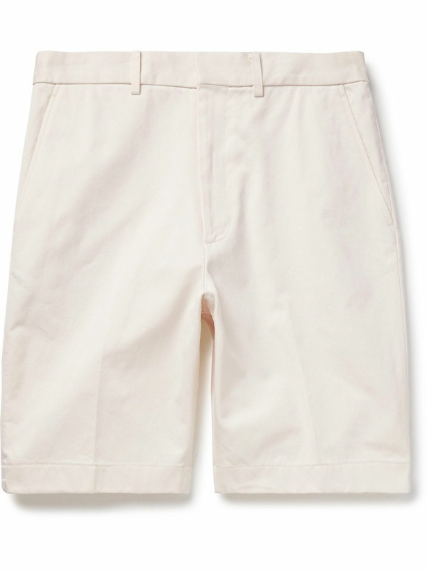 Auralee - Straight-Leg Pleated Cotton-Blend Tweed Shorts - Blue  