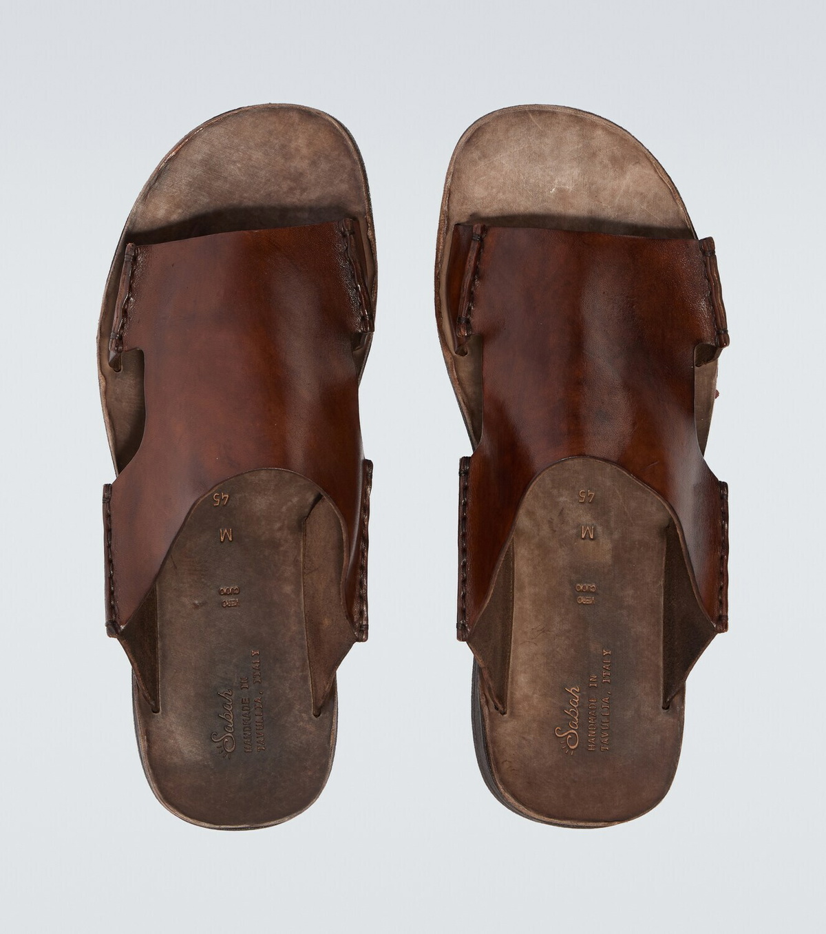 Sabah Lido leather slides