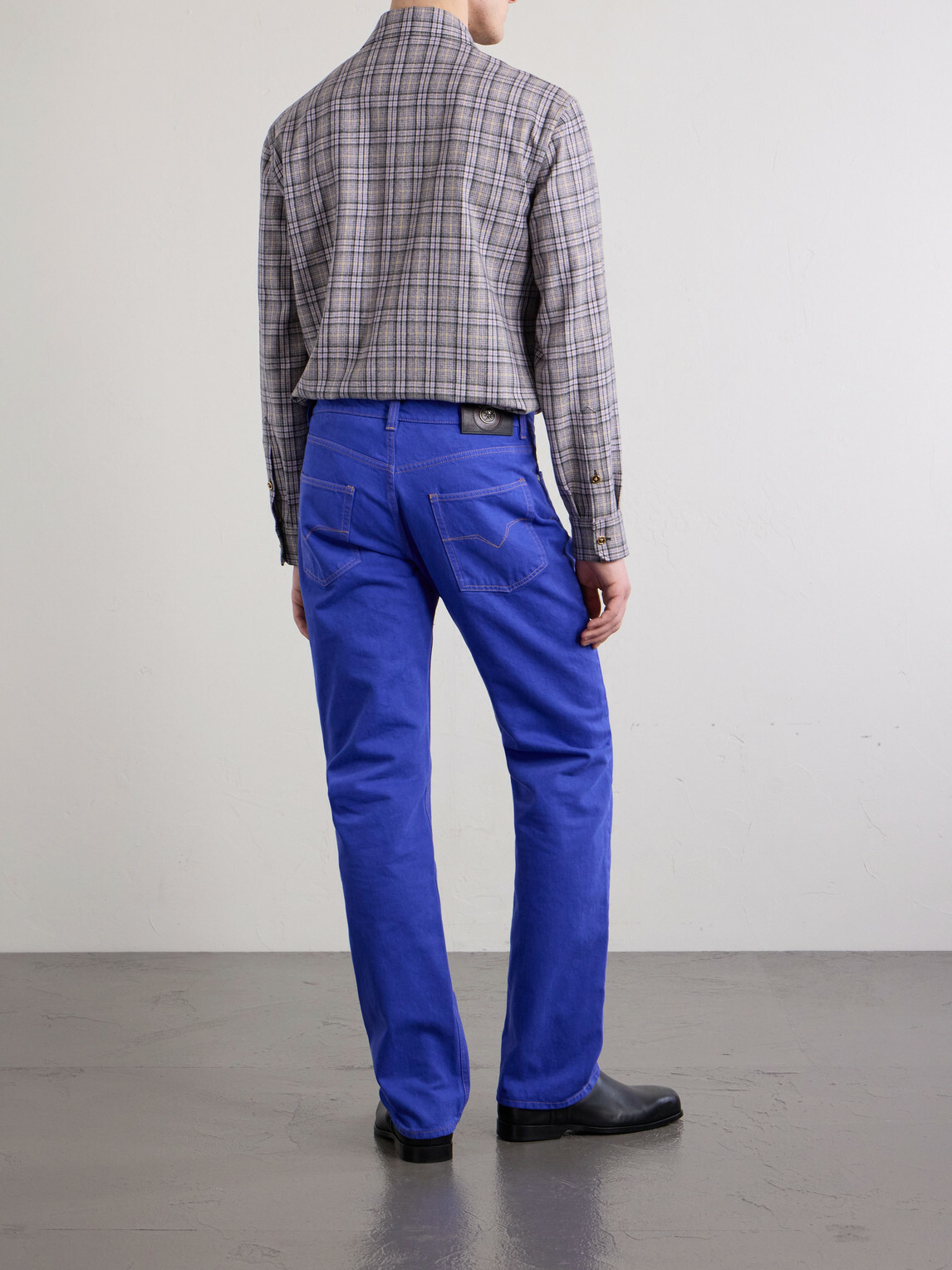 Versace - Straight-Leg Logo-Appliquéd Jeans - Blue