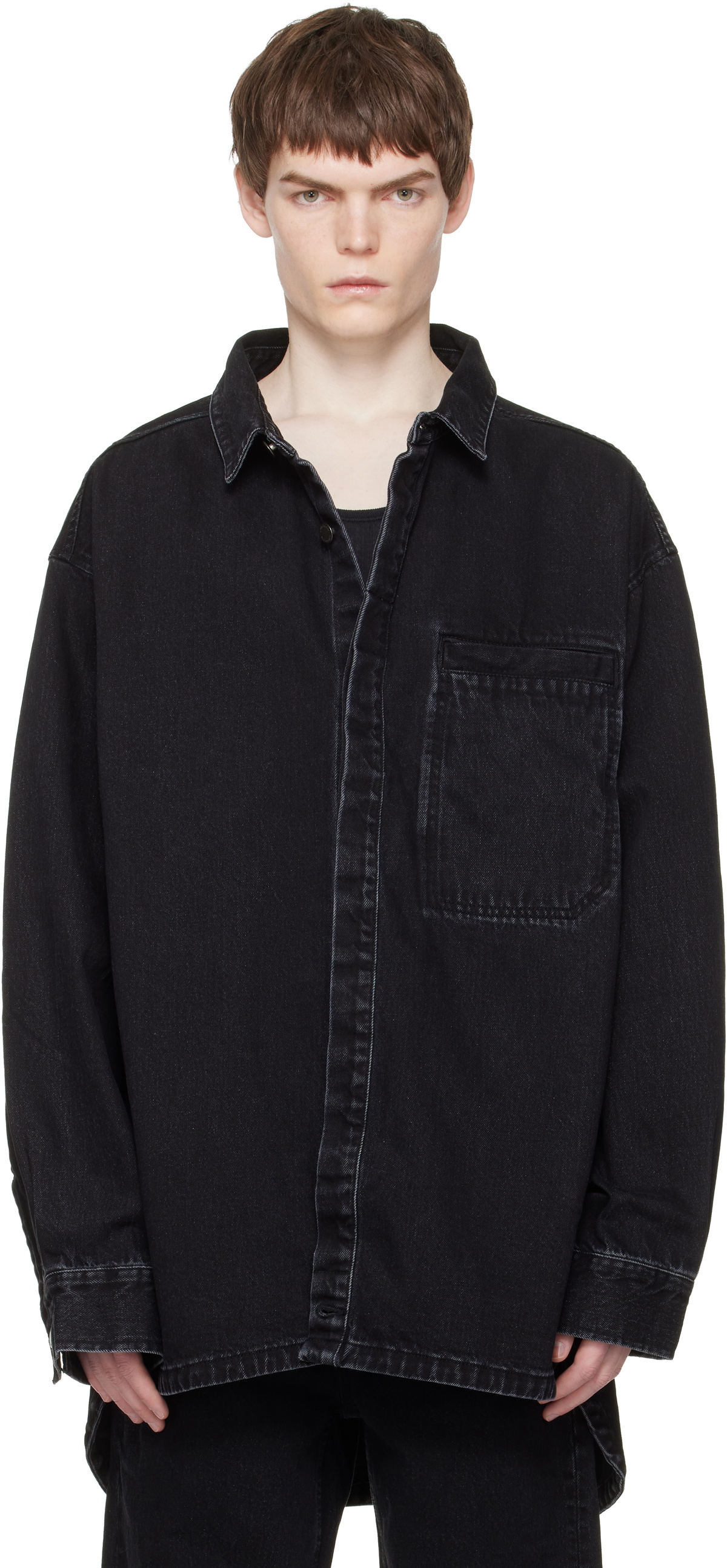 Entire Studios Black Herculean Denim Shirt