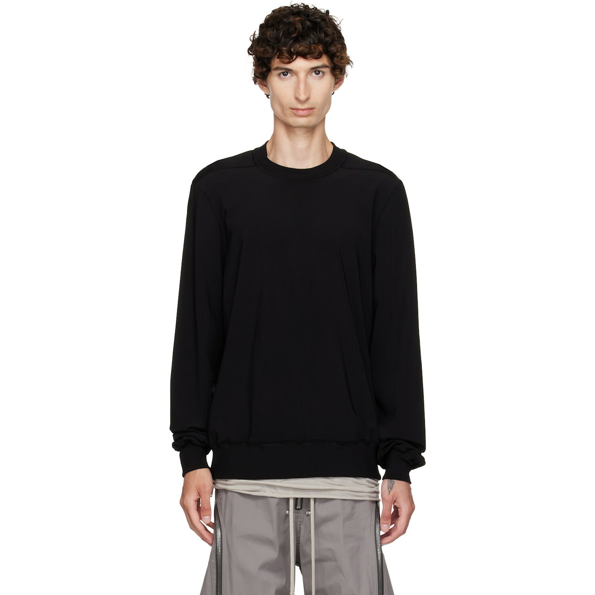 Rick Owens Black Tower Crewneck Sweatshirt