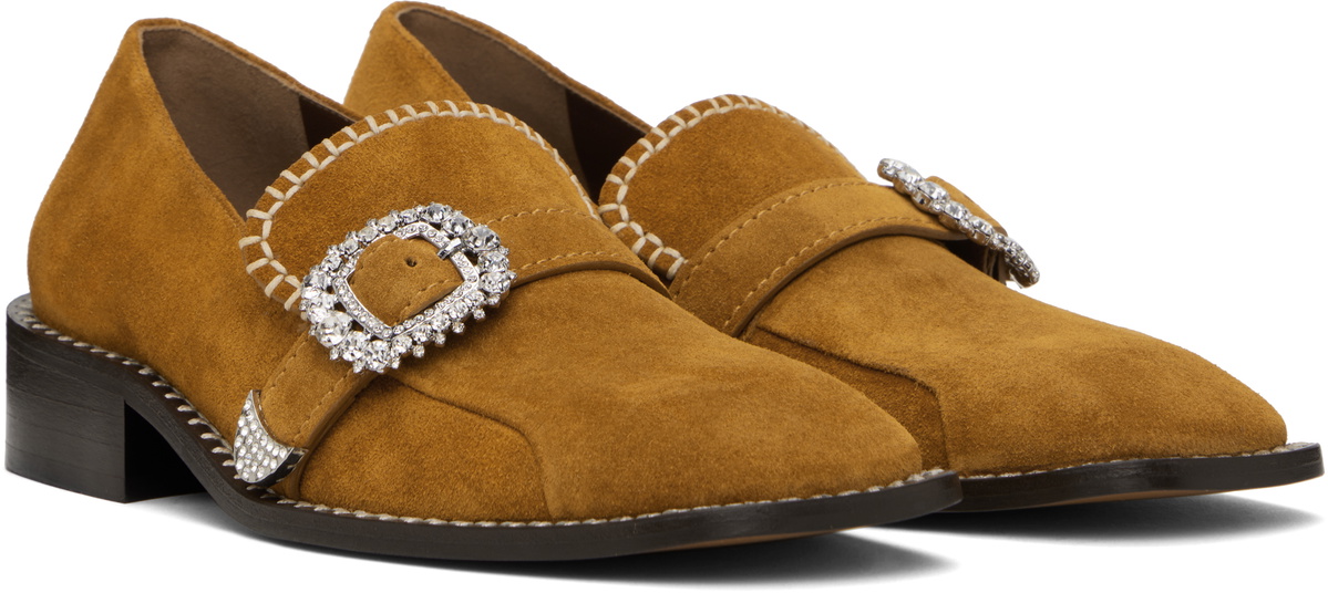 Wales Bonner Tan Buckle Loafers
