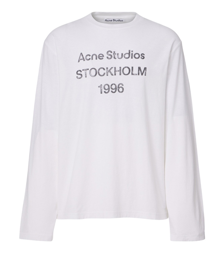 Photo: Acne Studios Logo cotton-blend jersey T-shirt