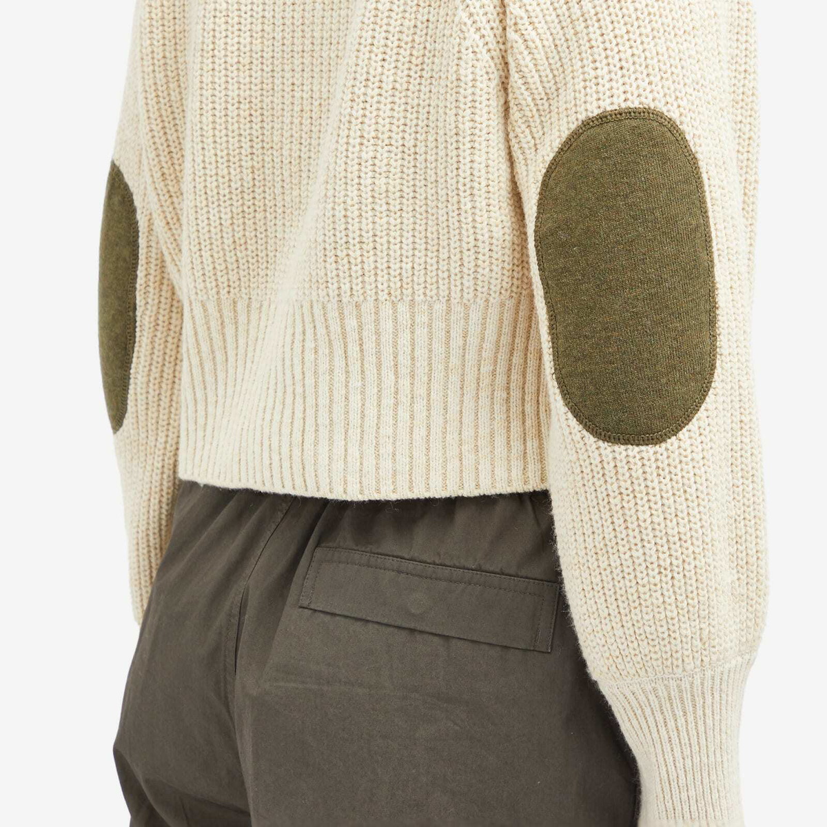 Beams Boy Women's Elbow Cardigan in Off Wht 
