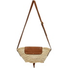 Chloe Beige Raffia Small Marcie Basket Bag