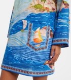Alémais Island printed linen minidress