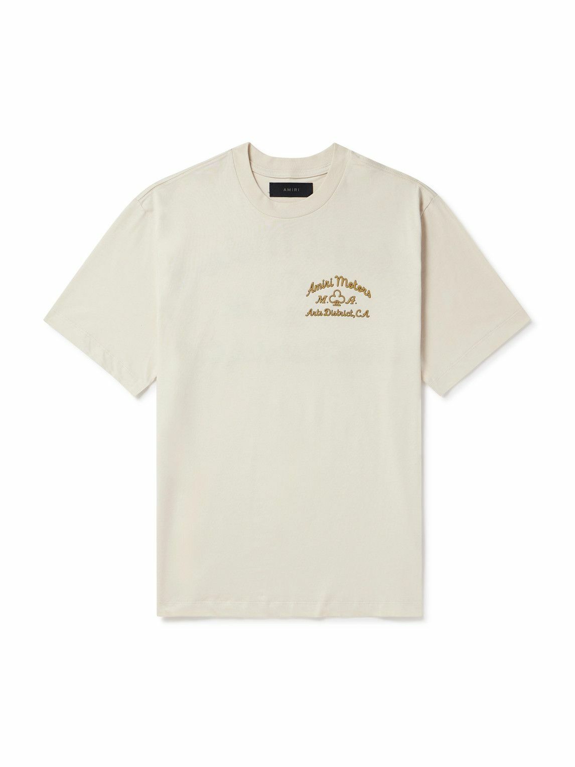 AMIRI - Logo-Appliquéd Cotton-Jersey T-Shirt - Neutrals Amiri