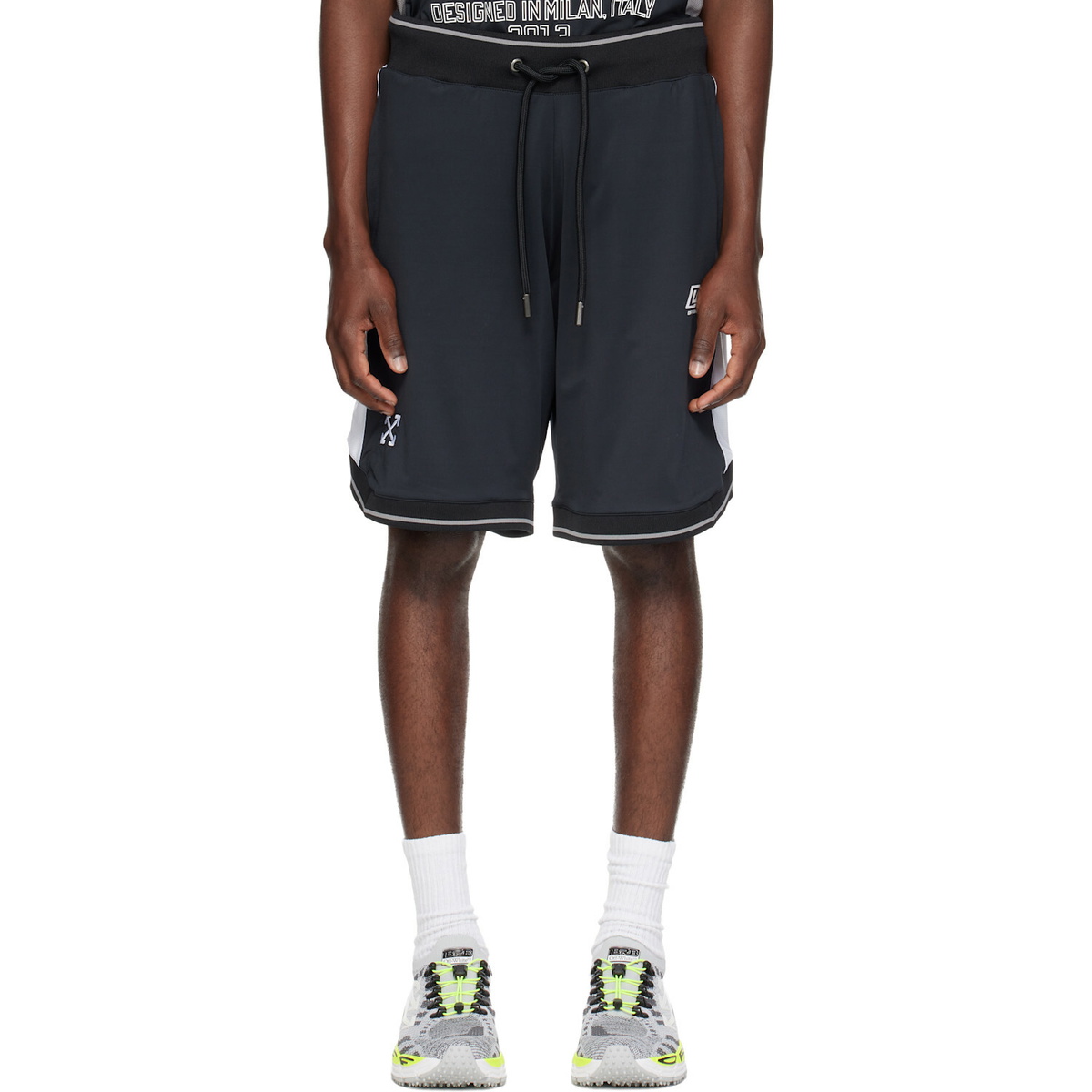 Off-White Black OWR Team Soccer Shorts
