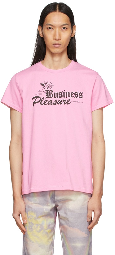 Photo: Double Rainbouu Pink 'Business & Pleasure' Uni T-Shirt