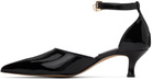 Recto Black Logo Buckle Heels