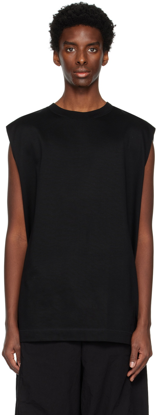N.Hoolywood Black Sleeveless T-Shirt