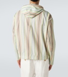 Commas Striped hooded hemp and cotton jacket