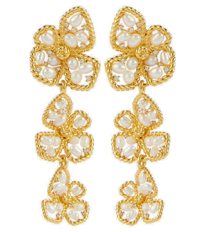 Photo: Zimmermann Bloom embellished drop earrings
